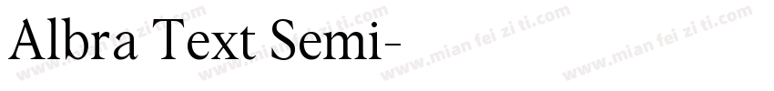 Albra Text Semi字体转换